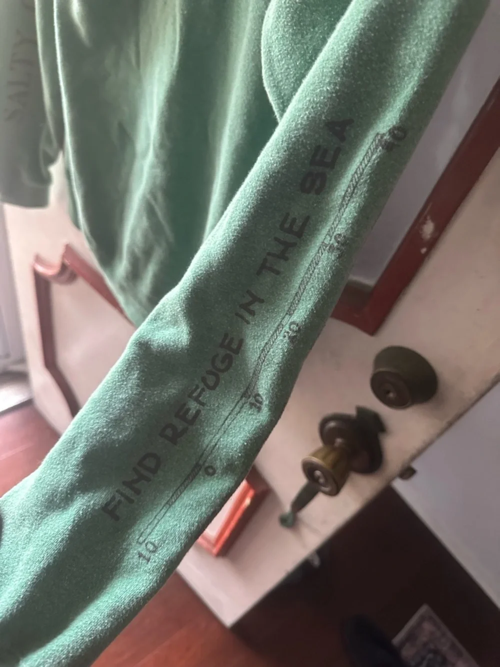 Salty Crew Green Hoodie with Shark Graphic - Picture 8 of 8